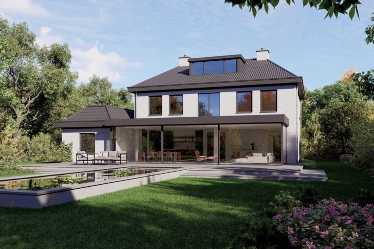Exterieur Impressie 3d Render Visual Villa Tuin