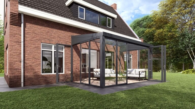Serre aanbouw 3D visualisatie - 3D render - impressie