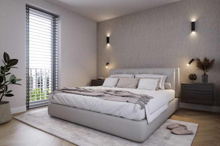 Slaapkamer 3d Rendering Modern Interieur Impressie Visualisatie