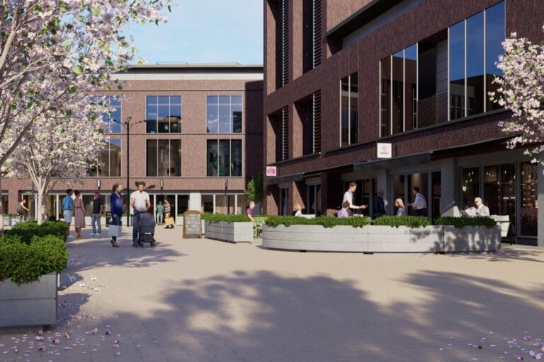 Winkelcentrum 3D visualisatie rendering